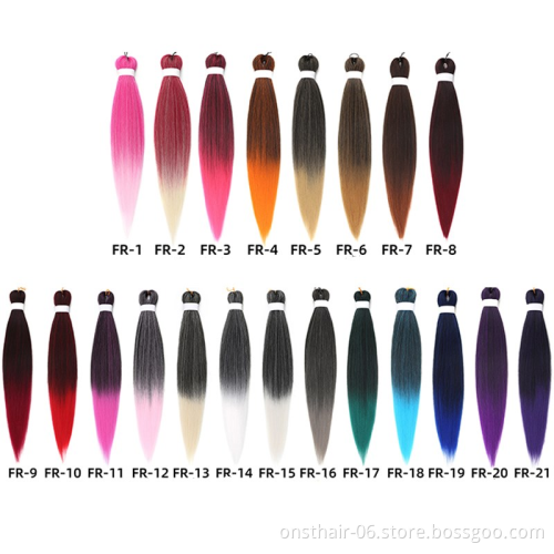 Hot selling  24inch 80g Easy Pre Stretched Braiding Hair Pre Stretched Synthetic Braiding Hair